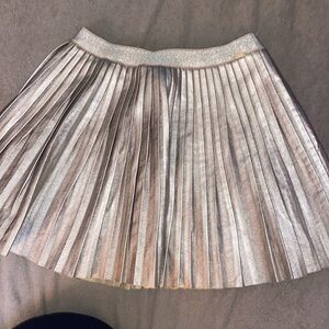 Faux leather pleated skirt